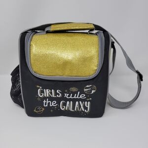 L.O.T.G. Lunch On The Go | Girls Rule The Galaxy | Lunch Bag Black Gold LOTG